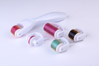 China LED 540 Needles Derma Rolling System , Golden Titanium Alloy Needle Derma Skin Roller supplier